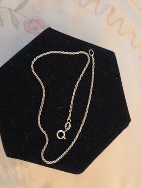 Sterling Silver Rope 10-inch Ankle Bracelet